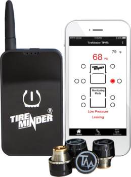TireMinder Smart Tire Pressure Monitoring System w/ 4 Transmitters
